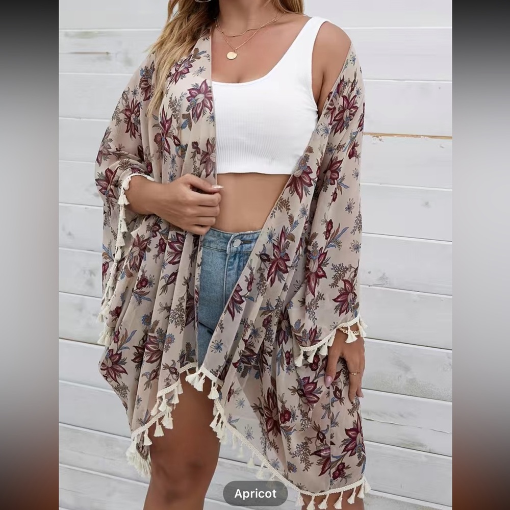 Floral Kimono 2X NWOT - Picture 2 of 6